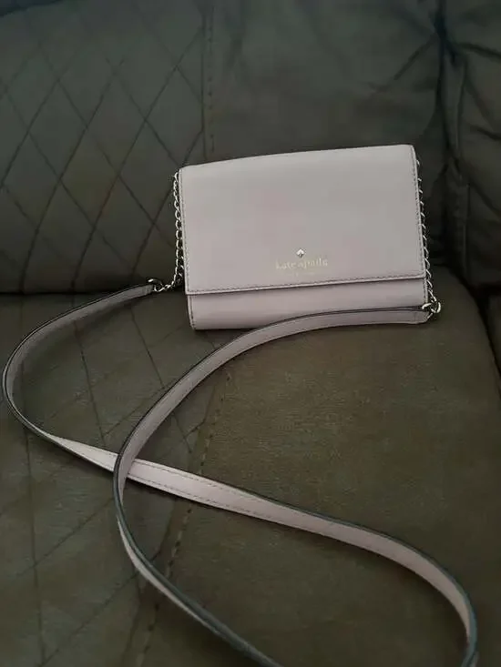 Kate Spade Cedar Street Cami Saffiano Leather Chain Crossbody Bag in Pink - Picture 8 of 10